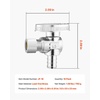 image:imageVEVOR 10 Pack Angle Stop Valve Water Shut Off Valve 12 PEX x 38 OD Compression 14 TurnChrome Plated Brass Shutoff Valves for Bathroom Kitchen Toilet Shower Plumbing10